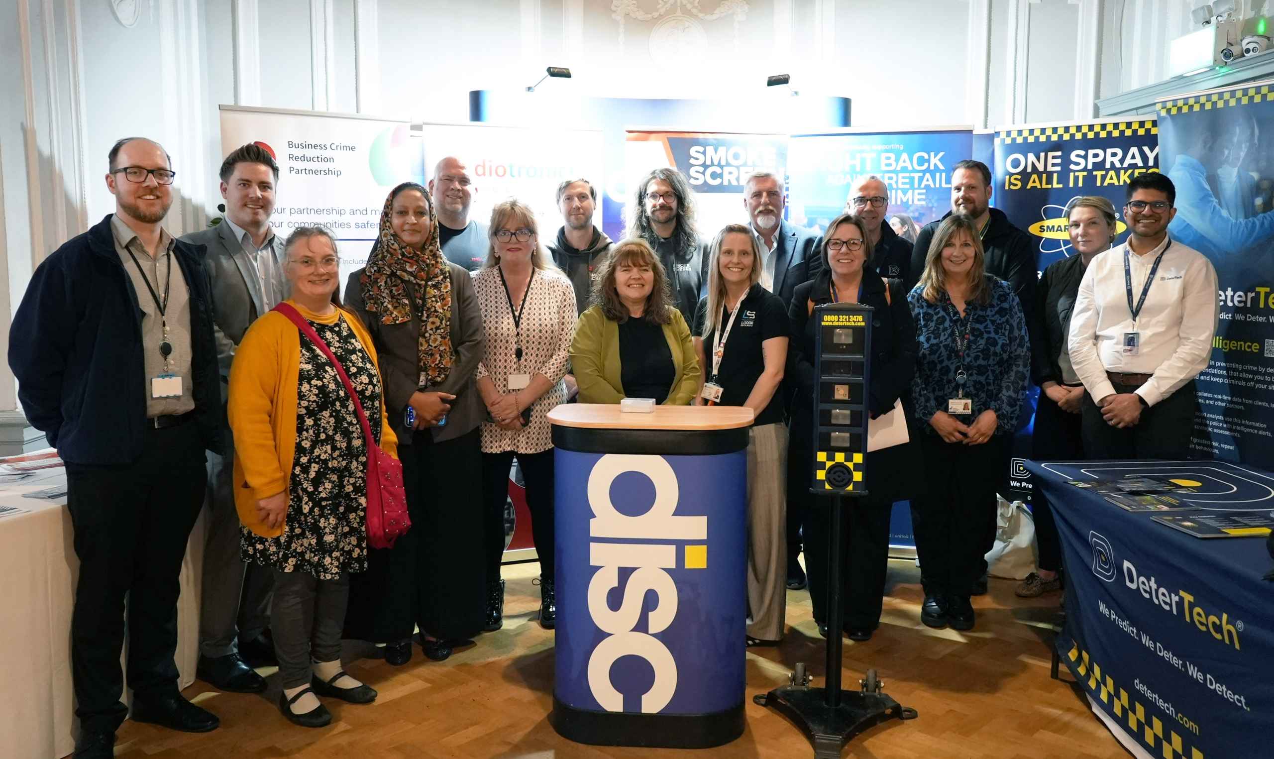 Interior shot of a group of people