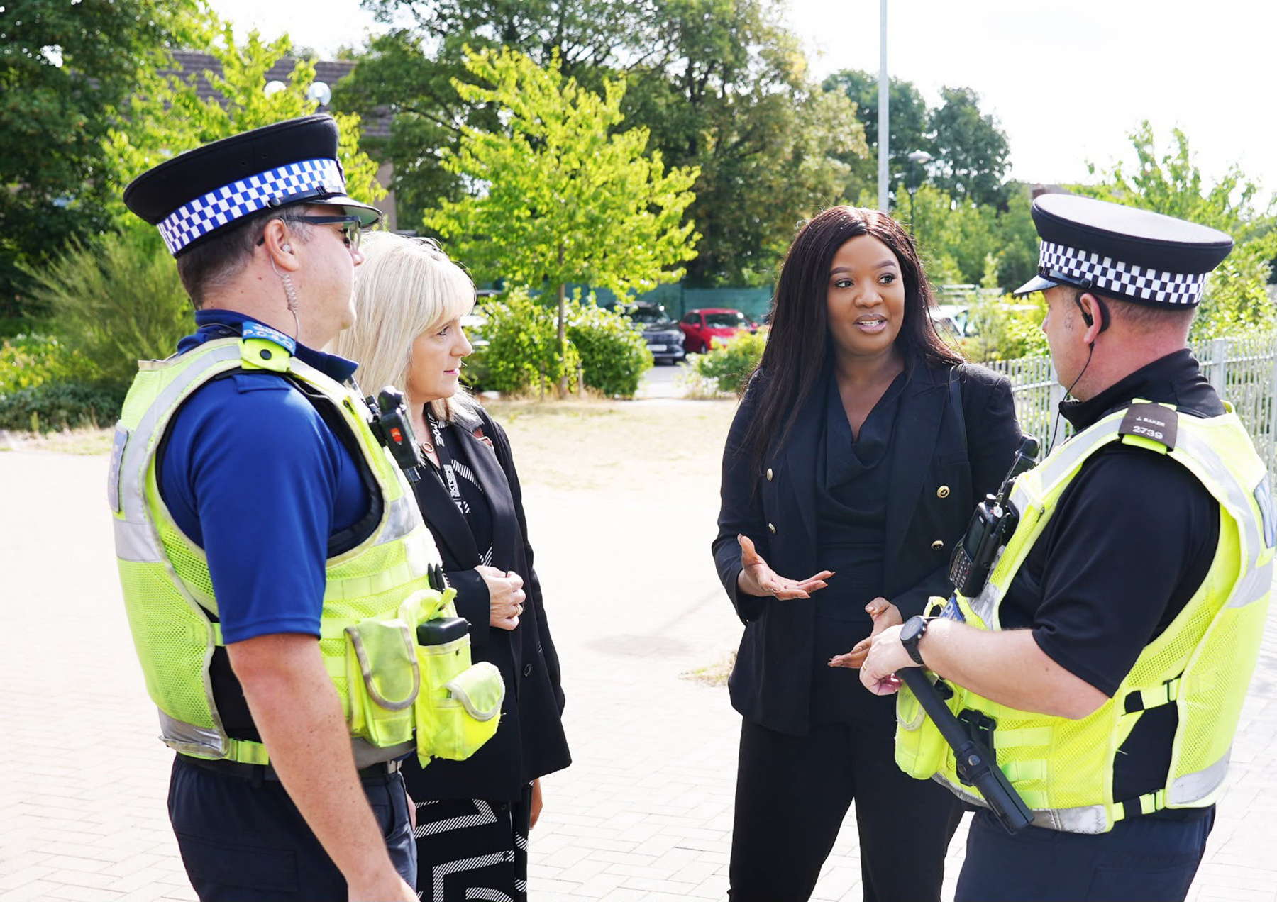 3081-ASB PAM Commissioner speaking to officers outside