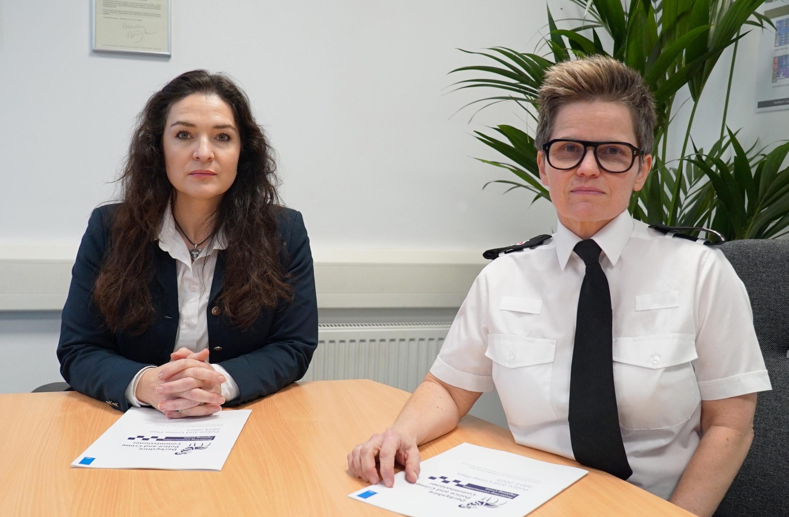Police and Crime Commissioner Angelique Foster with Chief Constable Rachel Swann