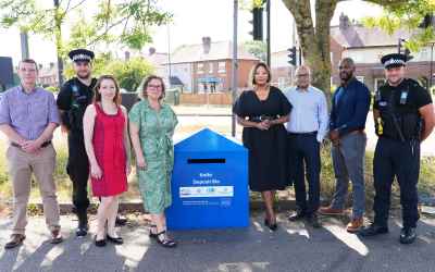 New weapon surrender bin installed to support the fight against knife crime