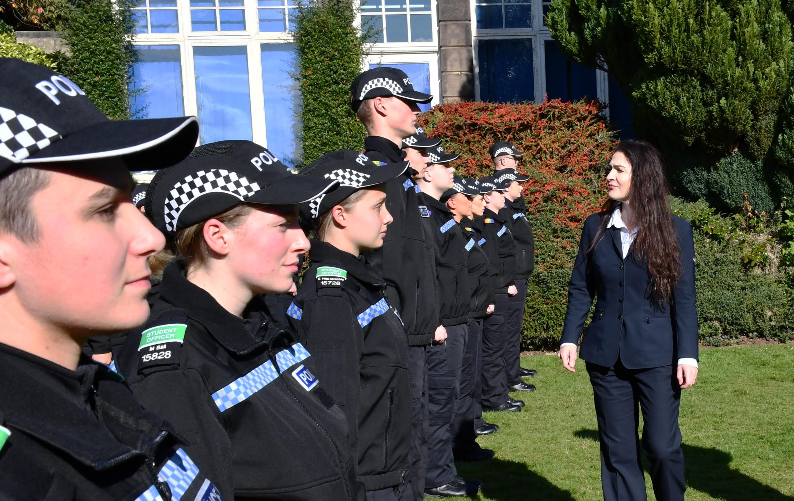 Police and Crime Commissioner Angelique Foster with officers