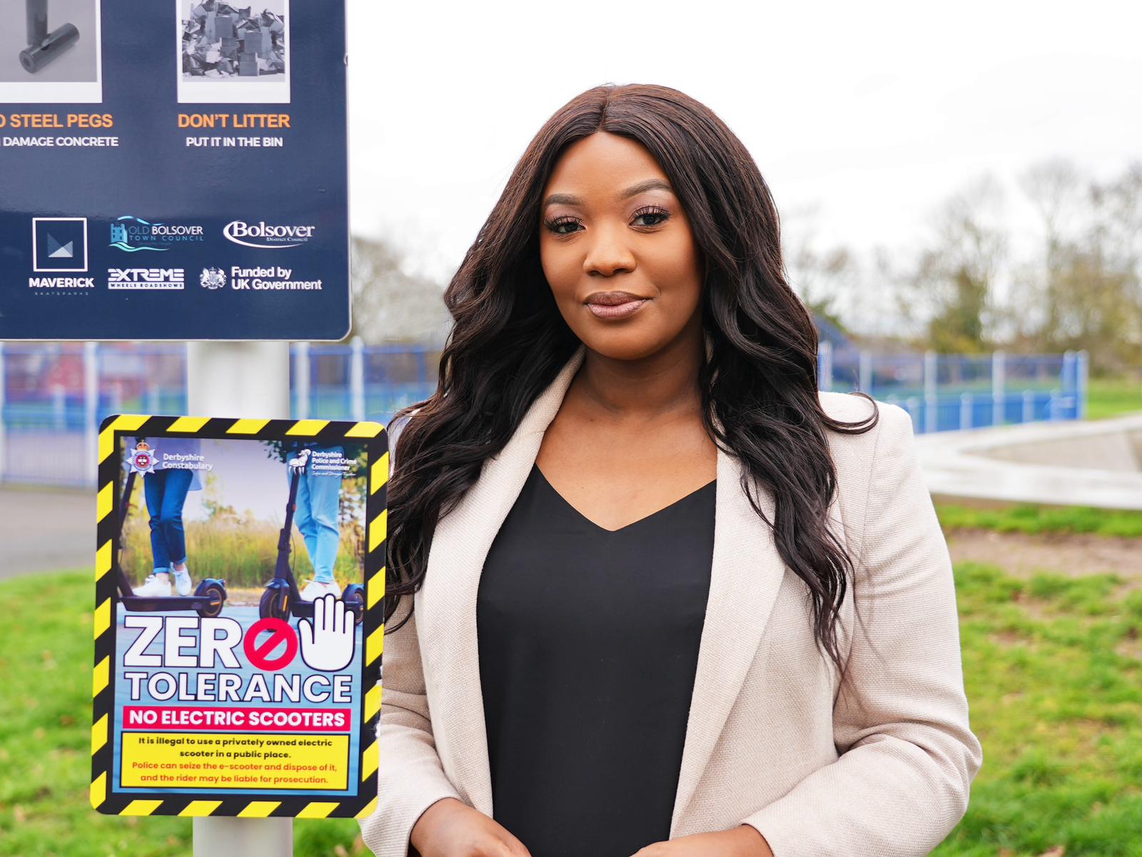 PCC with escooter sign in Bolsover